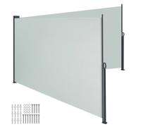 tectake Extendable Double-sided Awning with Roll-up Mechanism in Grey | Size: 2000mm x 6000mm TECTAKE Grey 2000mm x 6000mm