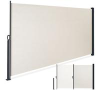 Tectake Extendable Side Awning With Roll-Up Mechanism, Opaque 300 X 180 Cm - Beige
