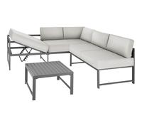 tectake Garden Furniture Set Faro in Grey | Size: 4 Person TECTAKE Grey 4 Person