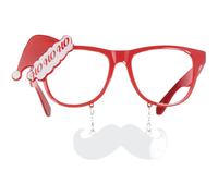 tectake Father Christmas Novelty Glasses With Moustache TECTAKE Multicolor One Size