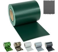 Tectake Fence Screening With Double-Sided Print, Opaque, Tear-Resistant, Fastening Clips - 35 M Green