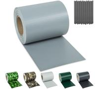 Tectake Fence Screening With Double-Sided Print, Opaque, Tear-Resistant, Fastening Clips - 35 M Grey