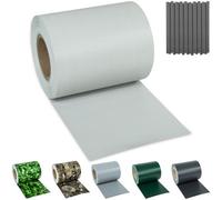 Tectake Privacy Film - Double-Sided Print, Opaque And Tear-Resistant, Fastening Clips Included - 35 M Light Grey