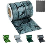 Tectake Privacy Film - Double-Sided Print, Opaque And Tear-Resistant, Fastening Clips Included - 70 M Slate