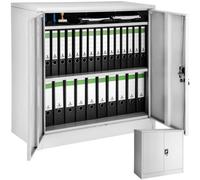 TecTake Filing Cabinet With 3 Compartments 90 X 40 X 90Cm - Grey, Grey