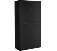 tectake Filing Cabinet Cosmo in Black | Size: 1 Pack TECTAKE Black 1 Pack