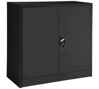Filing Cabinet with 3 Compartments - Black, none