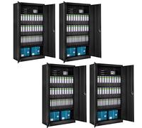 tectake Filing Cabinet in Black | Size: Large TECTAKE Black Large