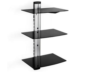 Tectake Floating Shelves With 3 Compartments Model 1 - Black