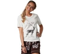 Tectake Floral Deer T-Shirt - Unisex -302860 - White S