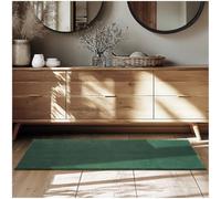 TecTake® Fluffy Rug in Allergy-Friendly Short-Pile Fabric, Durable & Washable Rug with Non-Slip Underside, Soft, Versatile Carpet for Living Room, Bedroom, Kitchen & Hallway - 80 x 150 cm, Green