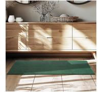 tectake® Fluffy Rug in Allergy-Friendly Short-Pile Fabric, Durable & Washable Rug with Non-Slip Underside, Soft, Versatile Carpet for Living Room, Bedroom, Kitchen & Hallway - 60 x 110 cm, Green