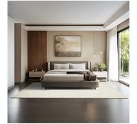 tectake® Fluffy Rug in Allergy-Friendly Short-Pile Fabric, Durable & Washable Rug with Non-Slip Underside, Soft, Versatile Carpet for Living Room, Bedroom, Kitchen & Hallway - 200 x 290 cm, Cream