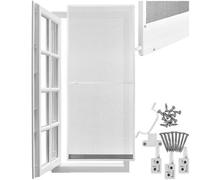 Tectake Fly Screen Door - Individually Adjustable 95 X 210 Cm - White