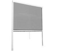 tectake® Fly Screen for Windows, Roller Blind with Mesh Fabric & Aluminium Frame, UV- & Weather-Resistant Insect Window Screen with Easy & Flexible Installation, Can Be Cut to Size - 110 x 160 cm