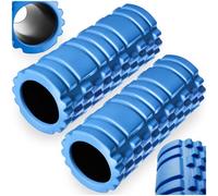 Tectake Foam Roller With Textured Surface For Therapy Treatment, 335 X 145 mm - Blue
