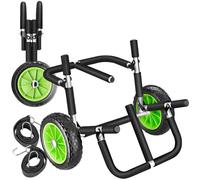 Tectake Surfboard & Sup Trolley Wave Wheel - Including Bungee Cords -Double - Black/green