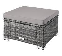 tectake Footstool Bitonto in Grey | Size: 1 Seater TECTAKE Grey 1 Seater
