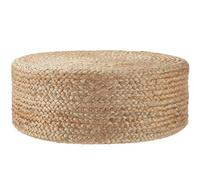 tectake Footstool Oval in Beige TECTAKE Beige