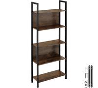 tectake Free-standing Presentation Shelf Westport With 5 Shelves in Brown TECTAKE Brown