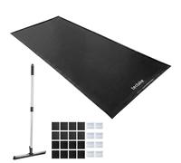 tectake Garage Floor Mat Non-Slip, Waterproof, With Scraper in Black | Size: Large TECTAKE Black L