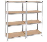 TecTake Garage Shelving Unit Set Of 2 - Heavy Duty, 4 Tier