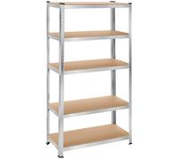 Tectake Heavy Duty Garage Shelving Made Of Sheet Steel Konrad, Brown