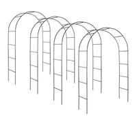 Tectake Garden Arch Set Of 4 - Steel Rose Arches, 140 X 40 X 240 Cm - Green