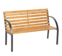 tectake Garden Bench Michaela in Brown | Size: 2 Seater TECTAKE Brown 2 Seater