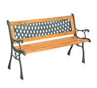 tectake Garden Bench Tamara in Brown | Size: 2 Seater TECTAKE Brown 2 Seater