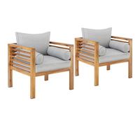 tectake Garden Chair Boka in Brown | Size: 2 Seater TECTAKE Brown 2 Seater