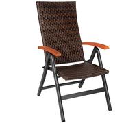 tectake Garden Chair Canberra in Brown | Size: 1 Seater TECTAKE Brown 1 Seater