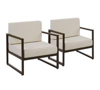 tectake Garden Chair Comosa in Brown | Size: 2 Seater TECTAKE Brown 2 Seater