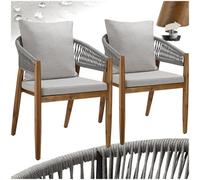 tectake Garden Chair Manacor in Beige | Size: 2 Seater TECTAKE Beige 2 Seater