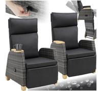 tectake Garden Chair Pescara in Grey | Size: 2 Seater TECTAKE Grey 2 Seater