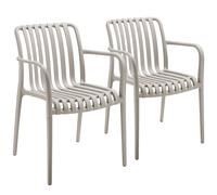 tectake Garden Chairs Alcudia in Taupe | Size: 2 Seater TECTAKE Taupe 2 Seater