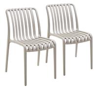 tectake Garden Chairs Alcudia in Taupe | Size: 2 Seater TECTAKE Taupe 2 Seater
