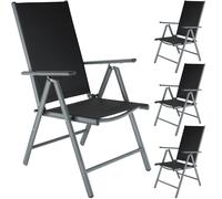 tectake Garden Chairs Marilena in Black | Size: 4 Person TECTAKE Black 4 Person