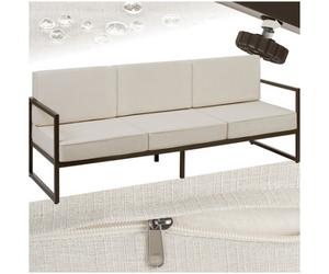 Tectake Garden Furniture Comosa - For 3 People, Xxl Padding, 1 Sofa - Brown/beige - 1