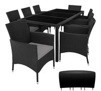 tectake Garden Furniture Set Almansa in Black | Size: XL TECTAKE Black XL