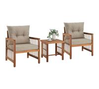 tectake Garden Furniture Set Eivissa in Natural | Size: 2 Seater TECTAKE Natural 2 Seater