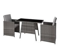 tectake Garden Furniture Set Lausanne in Grey | Size: 2 Seater TECTAKE Grey 2 Seater