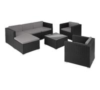 tectake Garden Furniture Set Lignano in Black | Size: Large TECTAKE Black Large
