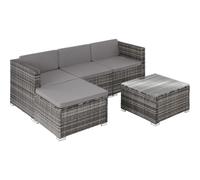 Rattan Garden Furniture Corner Sofa Lounge Set 3 Seater Stool Coffee Table