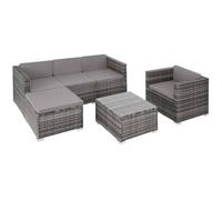 tectake Garden Furniture Set Lignano in Grey | Size: Large TECTAKE Grey Large