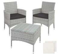 tectake Garden Furniture Set Lucerne in Light Grey | Size: 2 Seater TECTAKE Light Grey 2 Seater