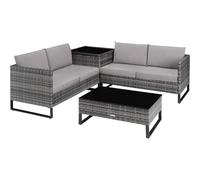 tectake Garden Furniture Set Ostuni in Grey | Size: 4 Person TECTAKE Grey 4 Person