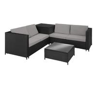 tectake Garden Furniture Set Siena in Black | Size: 4 Person TECTAKE Black 4 Person
