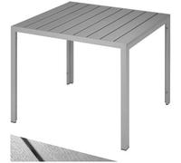 Tectake Aluminium Garden Table W/ Adjustable Feet (90X90X74.5Cm) - Silver