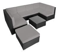 tectake Garden Furniture Venice in Black | Size: Large TECTAKE Black Large
